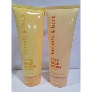 NEW FULL SIZE - beverly & beck face wash AND face scrub, Collagen Collection HB2
